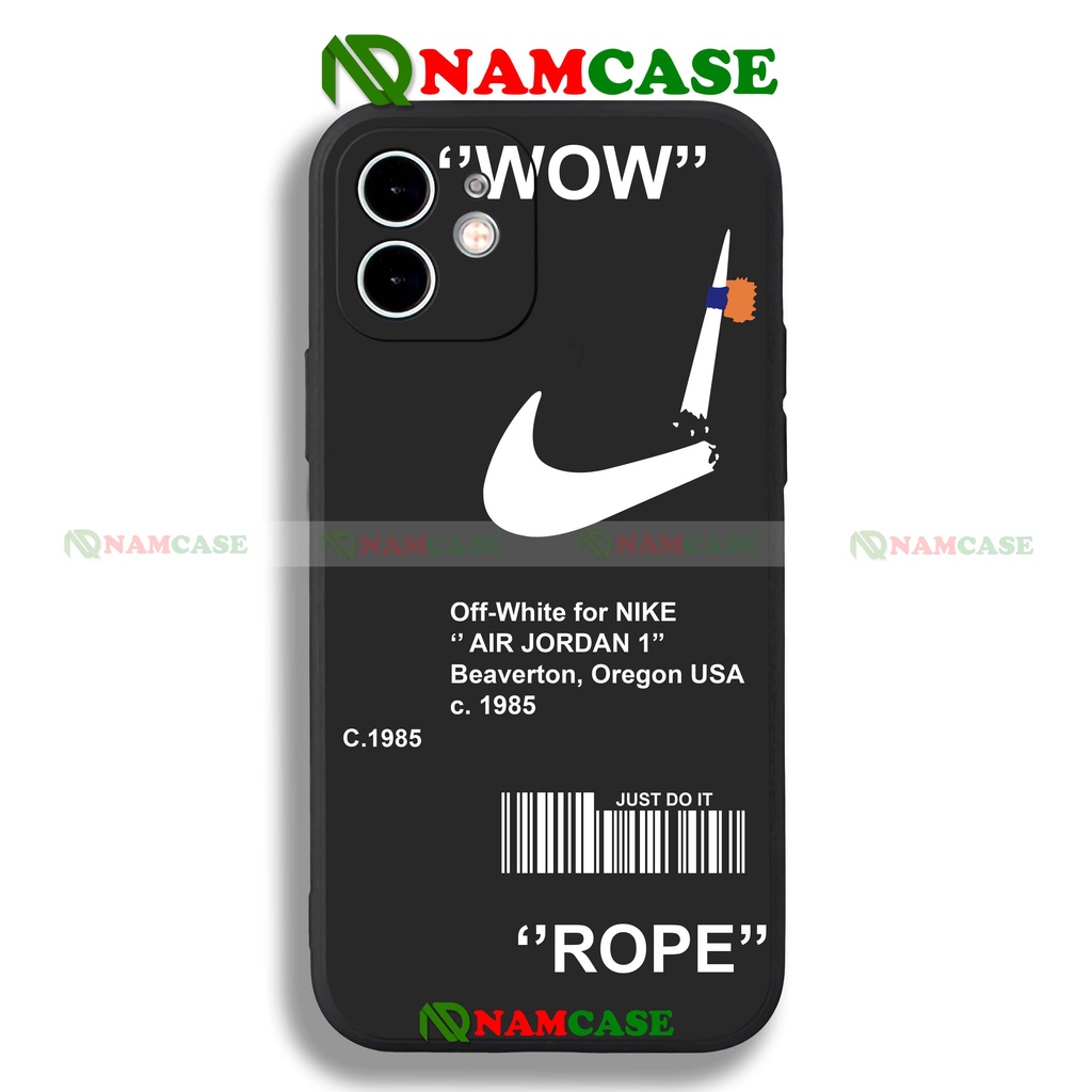 Ốp lưng iPhone Nike cạnh viền vuông silicon dẻo cho iphone 6/6s/7/8/X/XS/XR/11/12/13 Pro Plus Max cute đẹp dễ thương