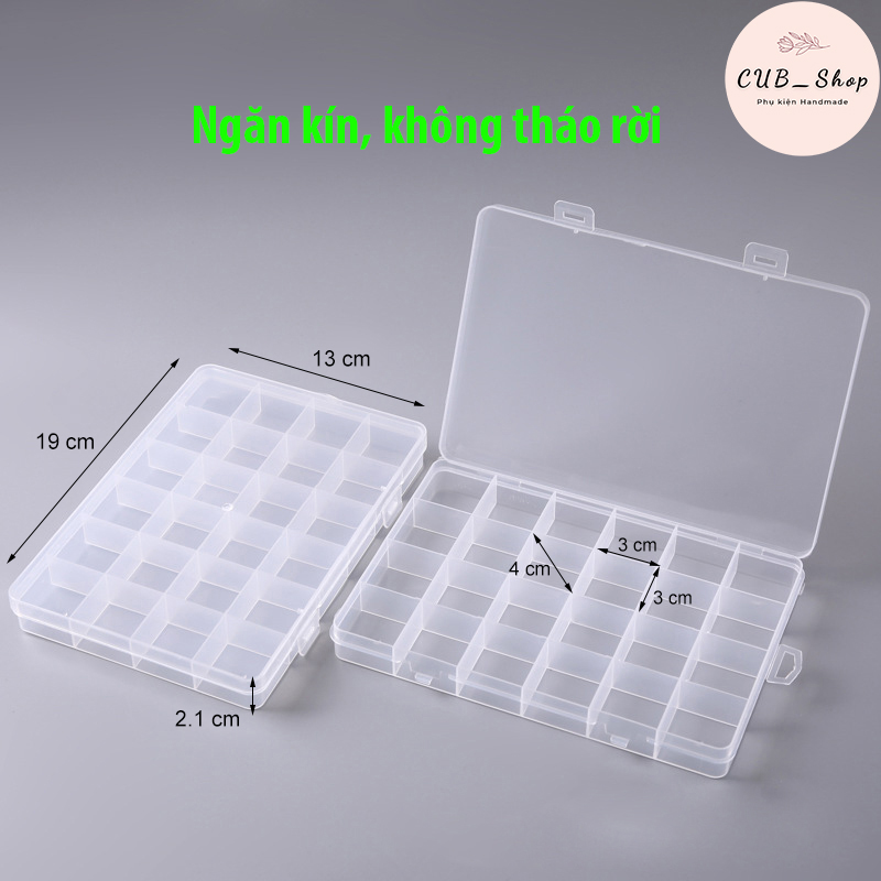 Hộp nhựa 10, 24, 36 ngăn - hộp đựng trang sức, linh kiện điện tử