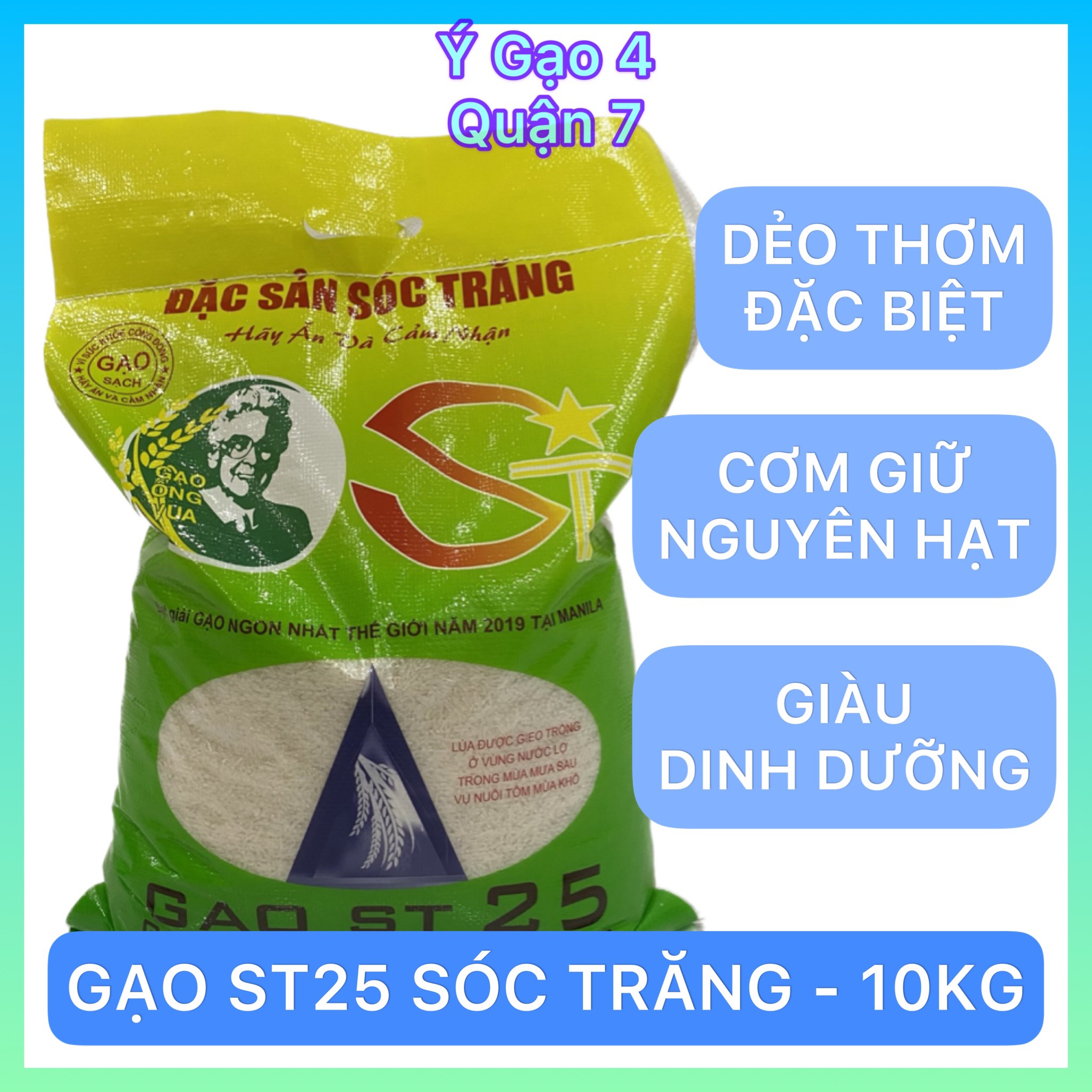 ST25 Soc Trang rice 10kg - top 1 the word in 2019