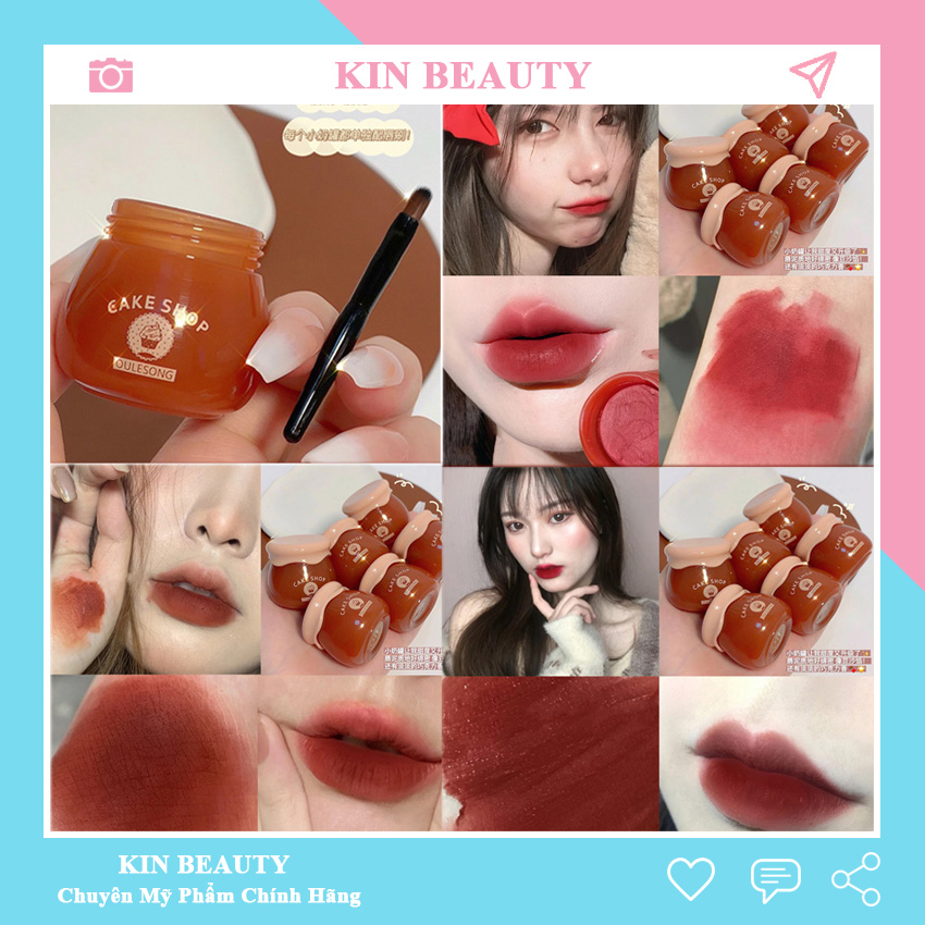 [SIÊU RẺ] Son môi dạng hũ nội địa trung lì Cake shop dành cho học sinh dưỡng môi giá rẻ KIN BEAUTY