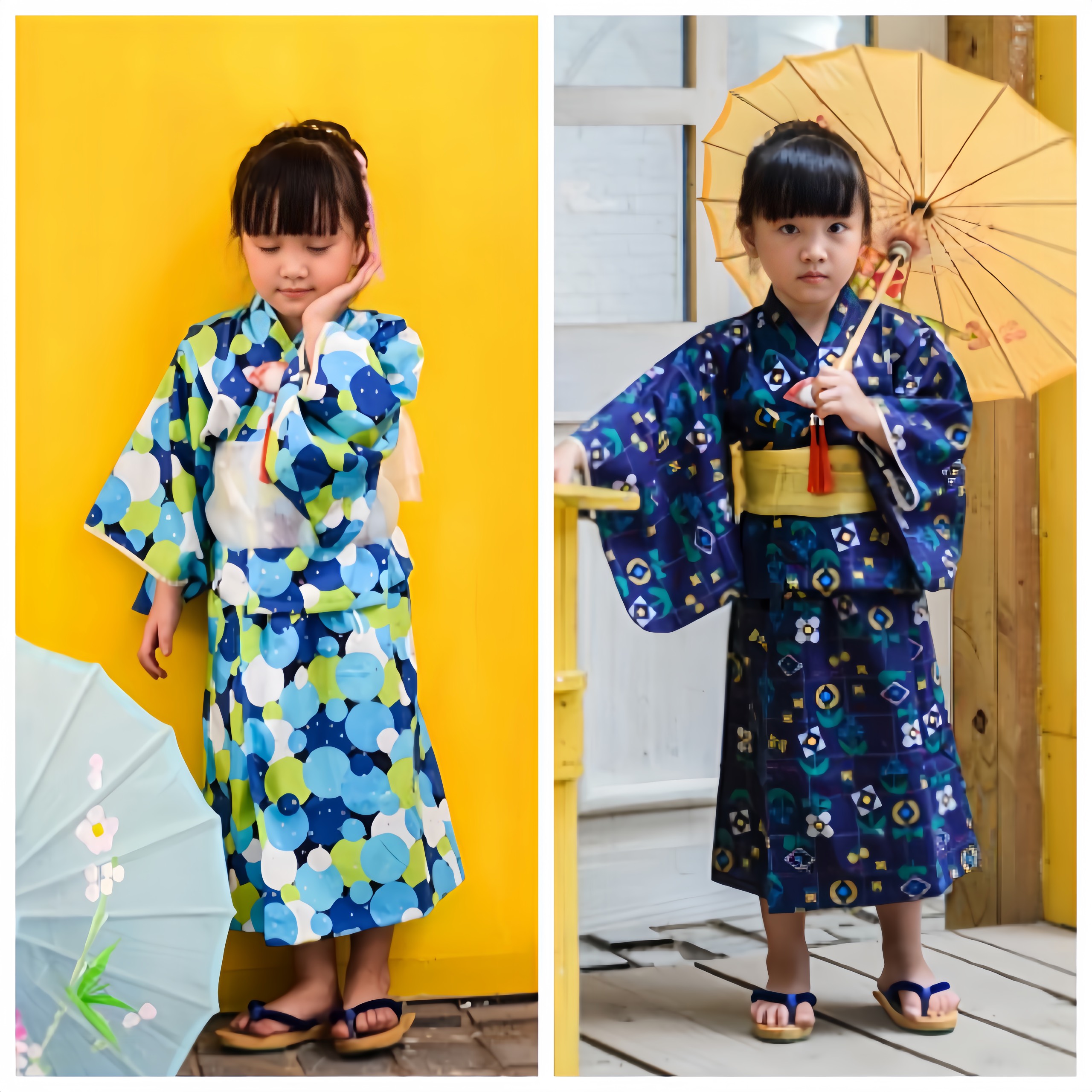 Kimono cách tân cho trẻ em phong cách nhật bản