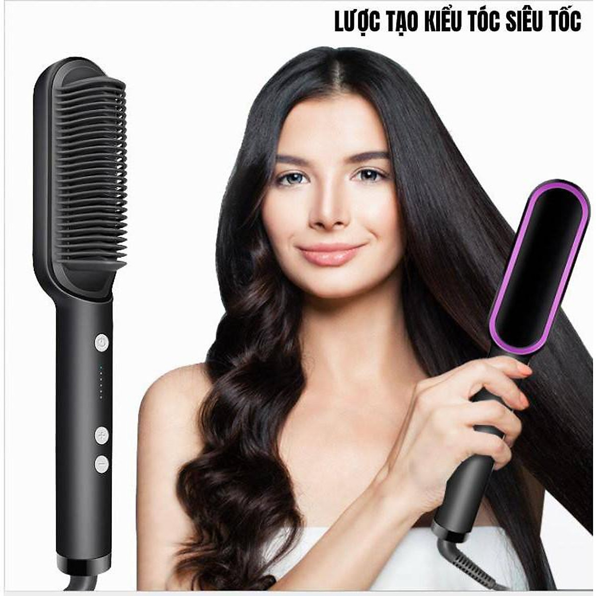 Lược Điện Tạo Kiểu Tóc Chuyên Nghiệp – Lược Điện Chải Thằng Tóc