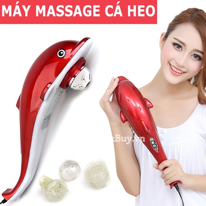 [HCM]Máy Mát Xa Đấm Lưng Cá Heo Massage Búa Rung Hồng Ngoại Bụng  Cơ  Lưng  Cổ Tử Cung Giảm Đau Thư Giãn Giảm Mệt Mỏi Massage Toàn Thân Cổ Vai Eo Lưng Chân Dễ Dàng.