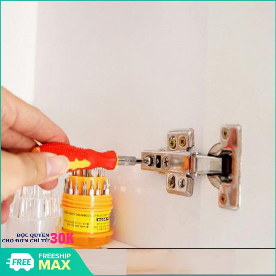 Bộ tua vít đa năng 31 đầu kèm hộp đựng tiện dụng - Bộ Tua Vít Cốc Đa Năng 31 Đầu Chuyên Dụng Sửa Chữa Điện Thoại - Máy Tính - Đồng Hồ (Thép Cao Cấp)
