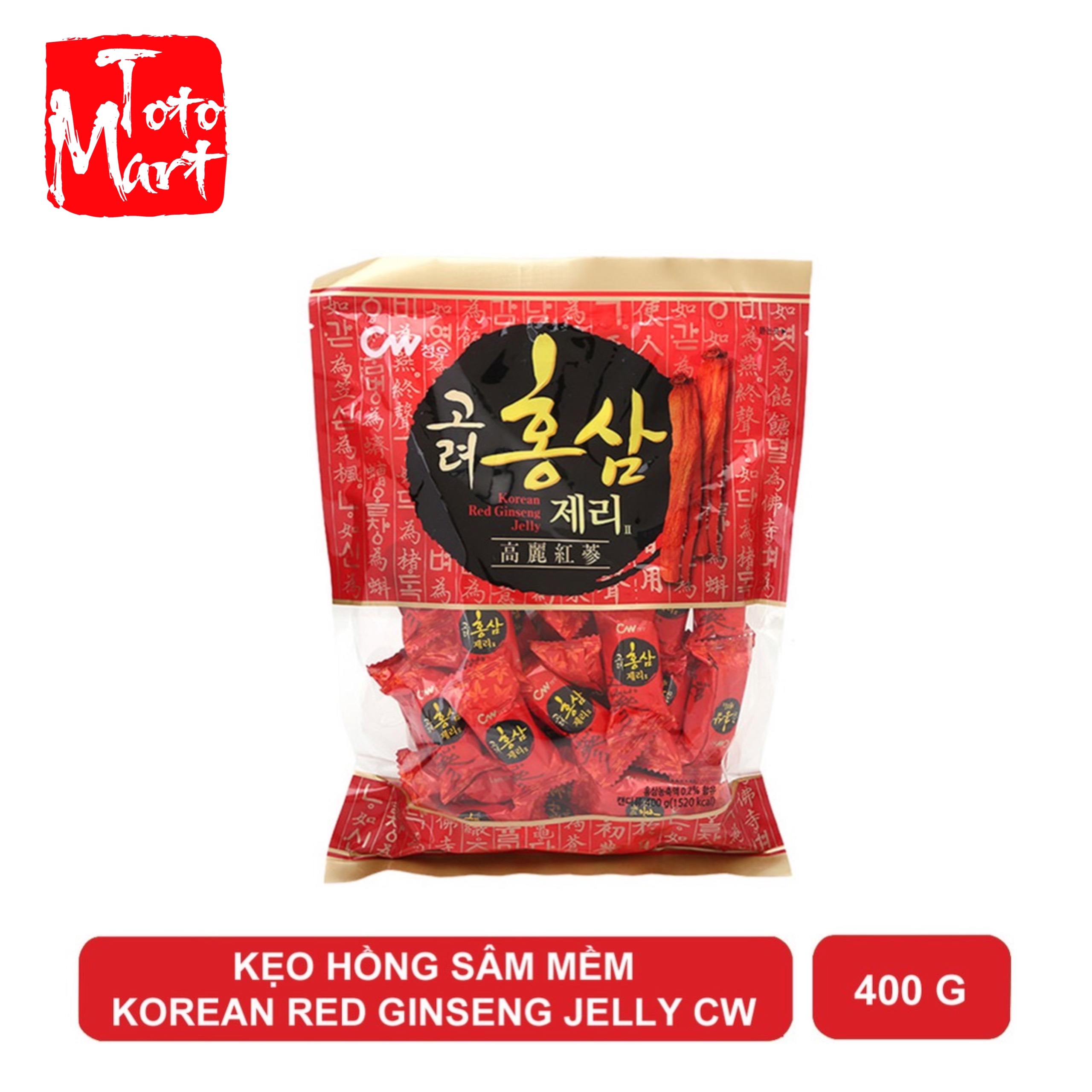Kẹo hồng sâm mềm CW Hàn Quốc (350g)