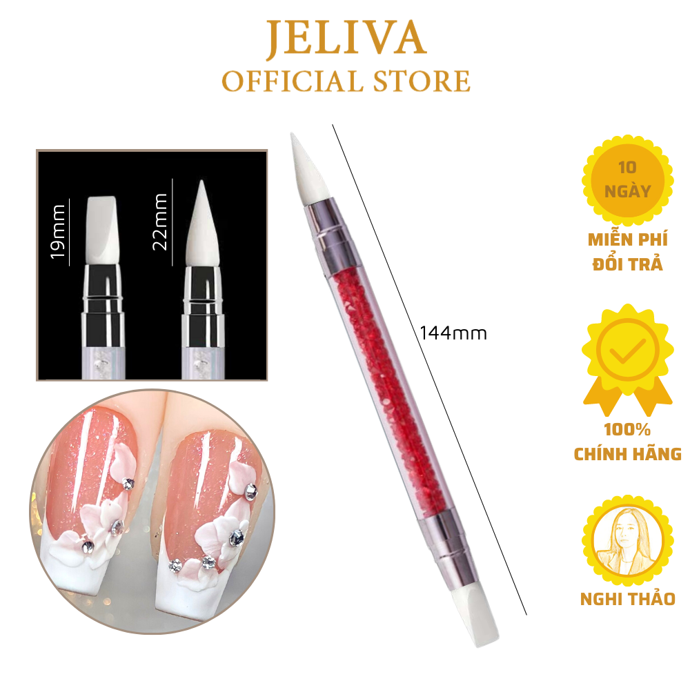 Bút silicon 2 đầu miết sticker, nặn gel làm hoa