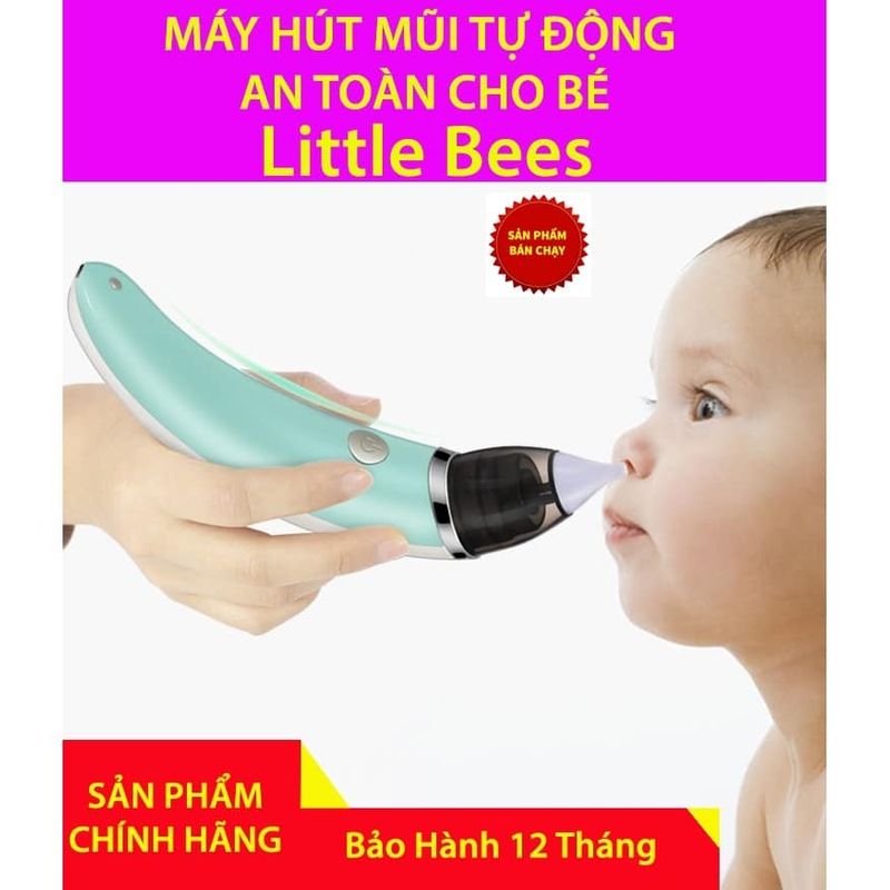 Máy hút mũi cho bé sơ sinh Máy Hút Mũi Cho Bé Little Bee dùng cho bé từ sơ sinh đến 5 tuổi cực an toàn máy hút chất dịch lỏng đặc cho bé mà không lo đau dát sơ hãi hiệu quả tức thì Tặng 1 đầu hút Silicon BH 1 Đổi 1