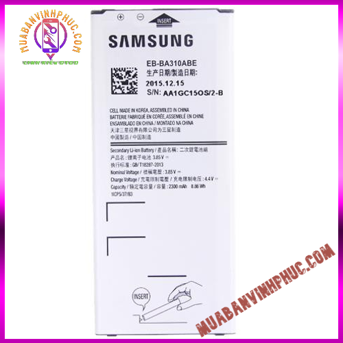 Pin samsung a310 / a3 2016 / eb-ba310abe,dung lượng 2300mah / bảo hành 12 tháng