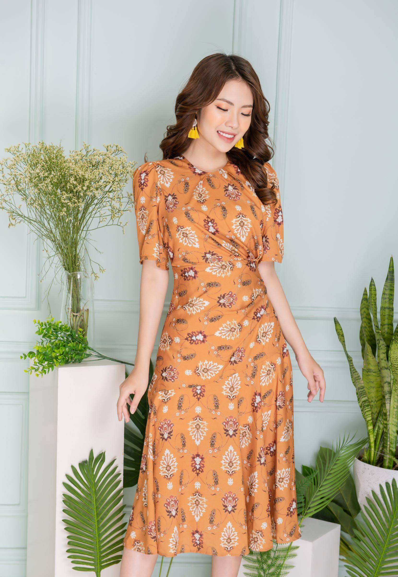 Váy hoa nhí họa tiết hoa lá - GBeauty