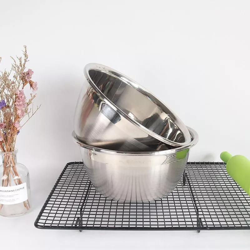 [Inox 100%] Thau INox size Lớn (D=20 đến 30cm). Làm bằng loại Inox Cao Cấp - thành Dày - Tiện lợi đường kính từ 20cm đến 30cm