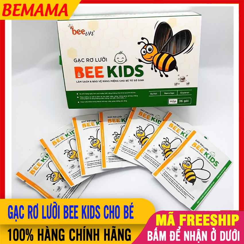 Gạc Rơ Lưỡi Cho Bé Bee Kids Siêu Mềm, Kháng Khuẩn, Vệ Sinh Sạch Sẽ