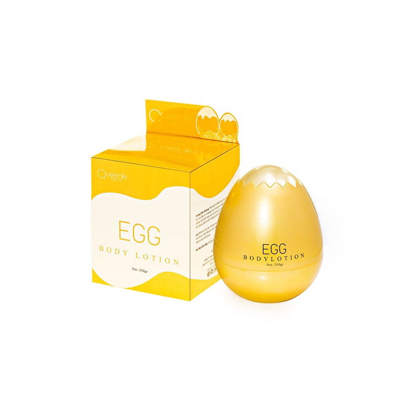 Body trứng vàng Queenie_250gr_đầy đủ phiếu bảo hành_tặng kèm 1 gói tắm trắng trứng
