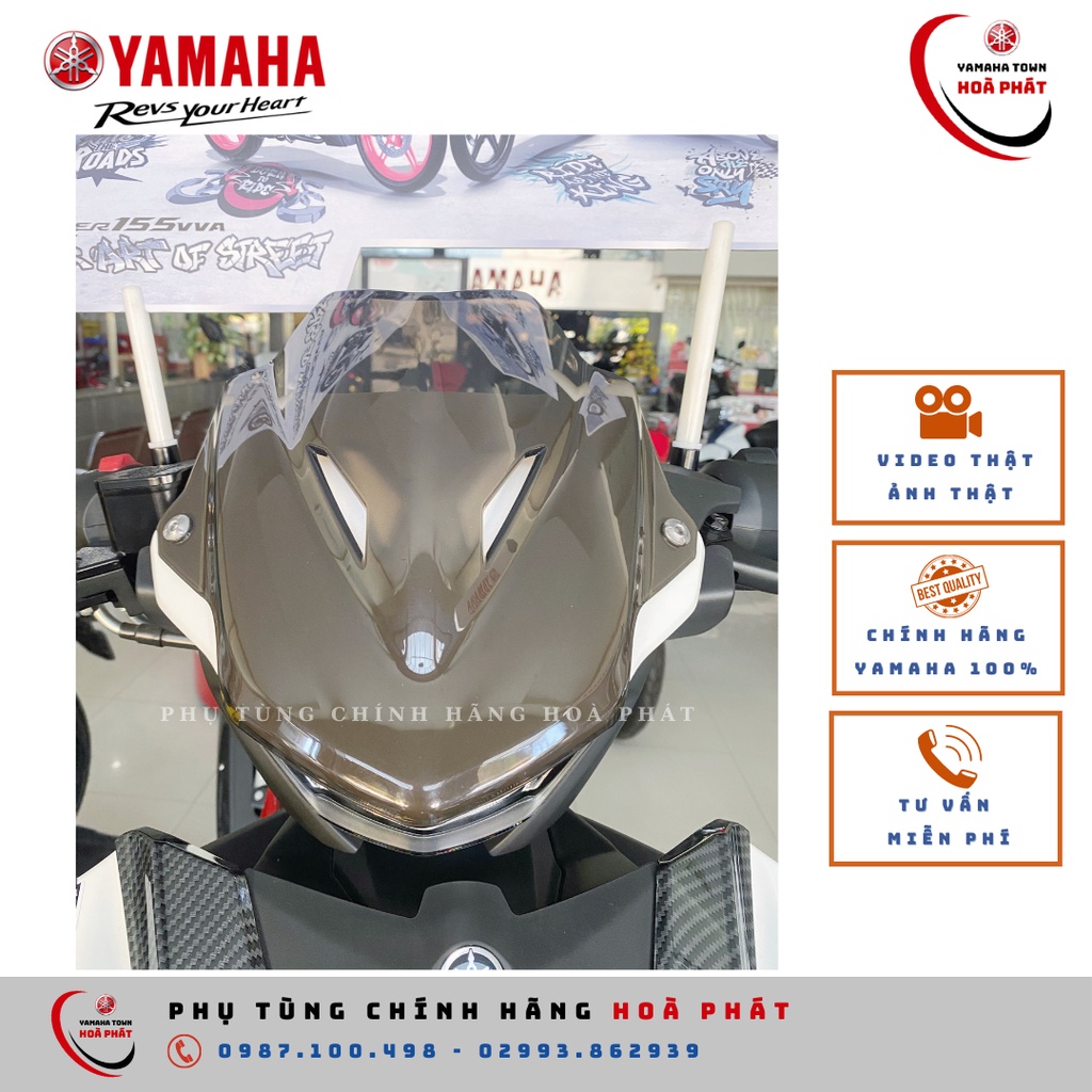 Ốp chắn gió, mão đầu đèn pha xe exciter 155 zin chính hãng Yamaha