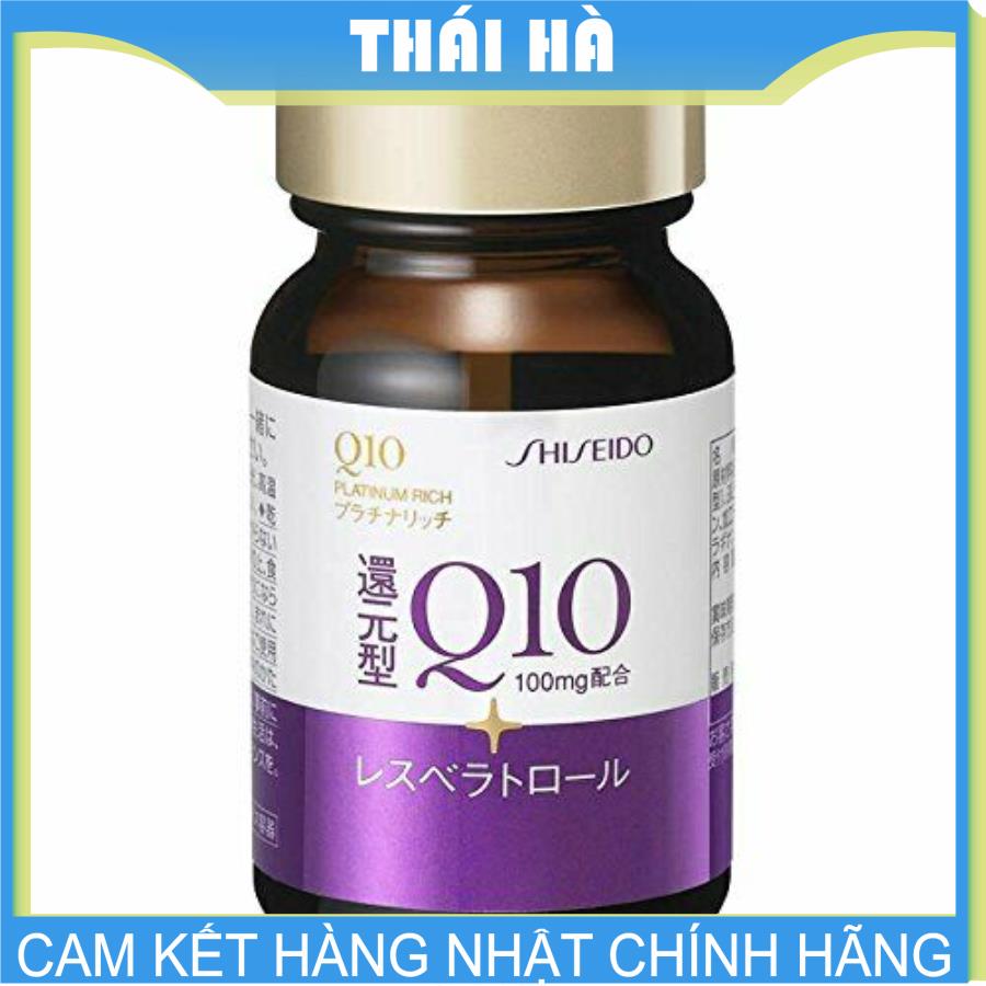Viên Uống Shiseido Q10 Platinum Rich 100mg 60 Viên Đẹp Da Chống Láo Hóa Tăng Cường Hệ Miễn Dịch Phòng Ngừa Ung Thư