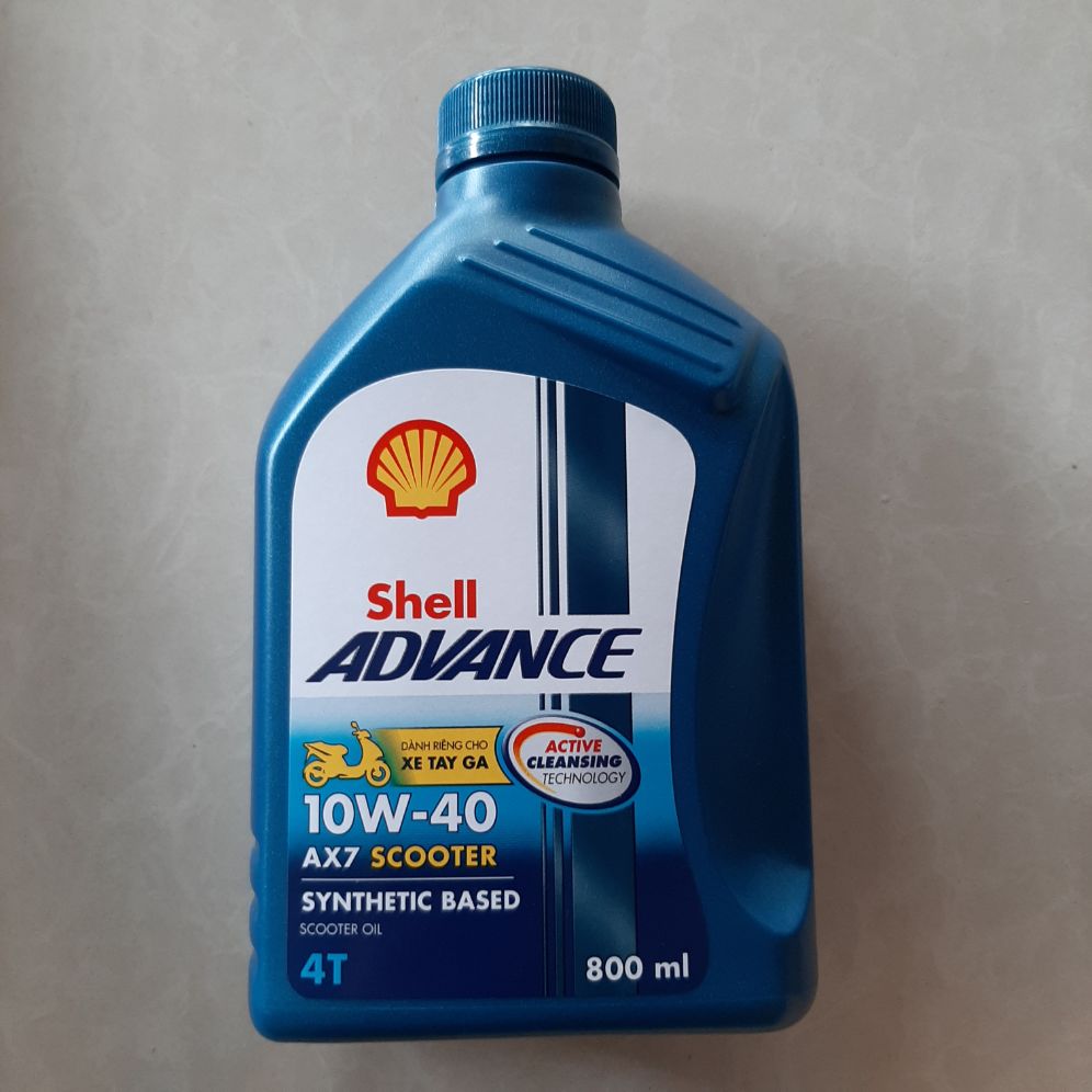 Nhớt Shell Advance AX7 Scooter 10W40 0.8L
