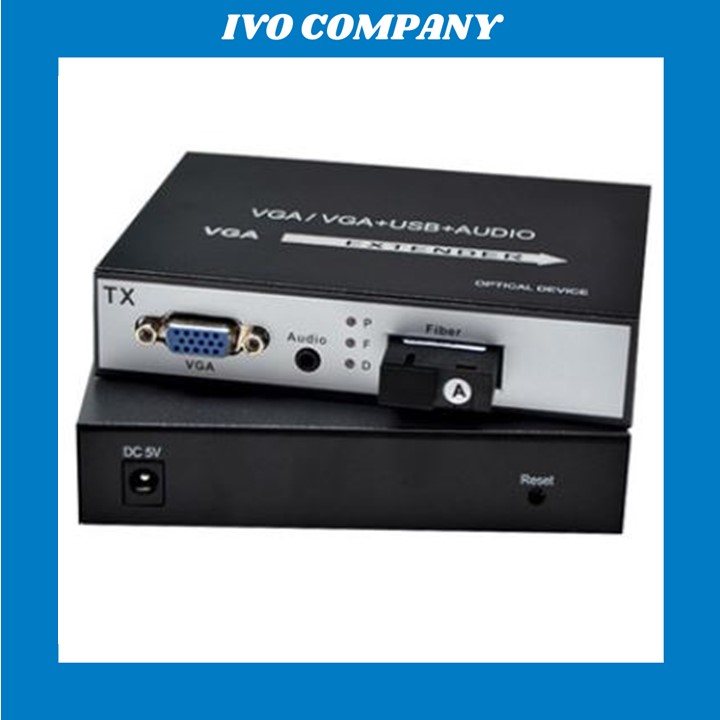 Cặp converter chuyển đổi vga sang cáp quang 1080p