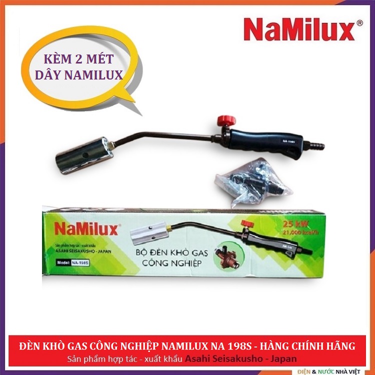 ĐUỐC KHÒ CÔNG NGHIỆP NAMILUX NA - 198S ( DÙNG CHO BÌNH GAS LỚN - TẶNG 2 MÉT DÂY ) - CÓ THỂ ĐIỀU CHỈNH KIỂM SOÁT NGỌN LỬA )