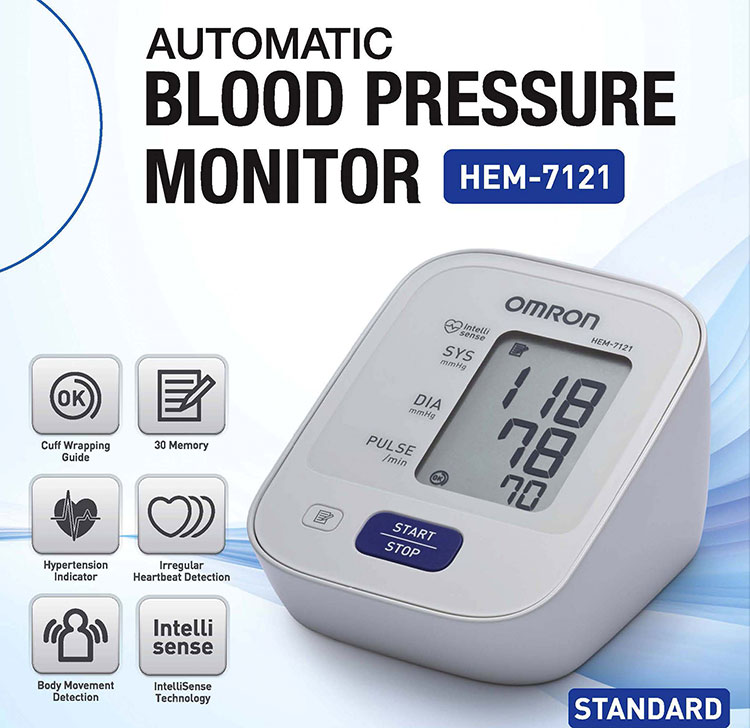 Máy đo huyết áp tự động OMRON Hem-7121 lưu kết quả 30 lần