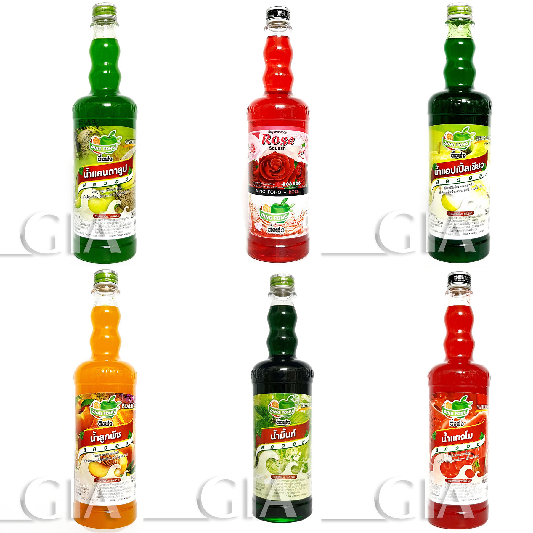 Siro Thái Dingfong chai 760ml - hương đào việt quất đường đen dâu bạc hà - Giastore