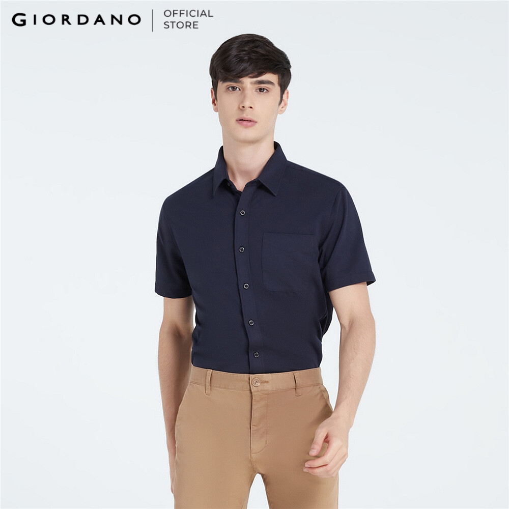 Áo sơ mi ngắn tay nam giordano 01041205