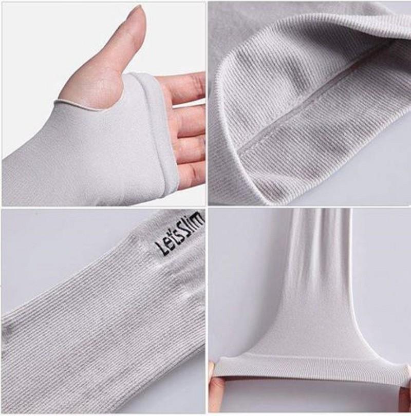 Combo 5 Ống Tay Chống Nắng Xỏ Ngón-Bao Tay Đi Phượt Siêu Mát Ống Tay Xỏ Ngón Chống Tia UV Đi Xe Đạp màu đen xám da