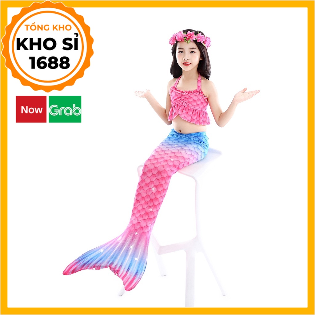 Quần áo tắm nàng tiên cá trẻ em đồ bơi đi biển đồ chơi hóa trang cho bé gái E1000