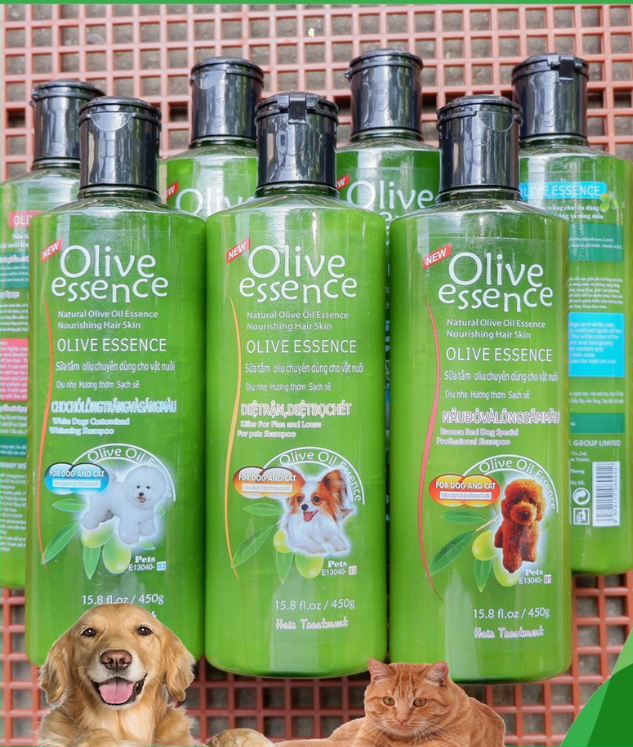 Olive 450ml sữa tắm chó mèo- dầu tắm chó mèo tinh dầu ô liu dầu gội đầu chó mèo