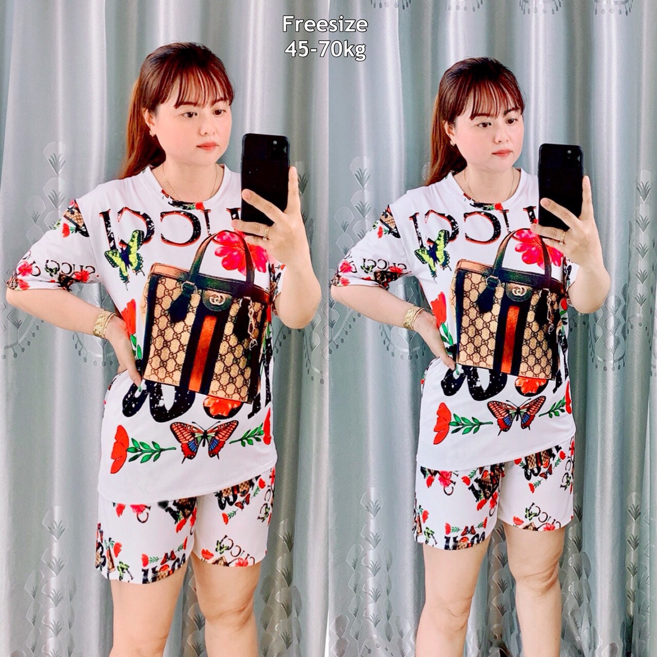 Đồ bộ đùi thun lạnh 3d hàng thái 48kg - 70kg