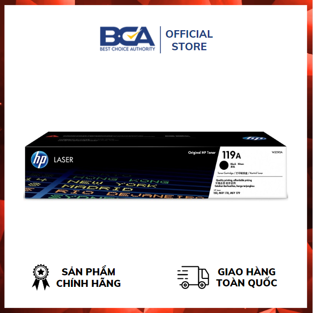 Mực in hp 119a black original laser toner cartridge ch dùng cho máy in hp color laser 150a/150nw/178nf/179fnw