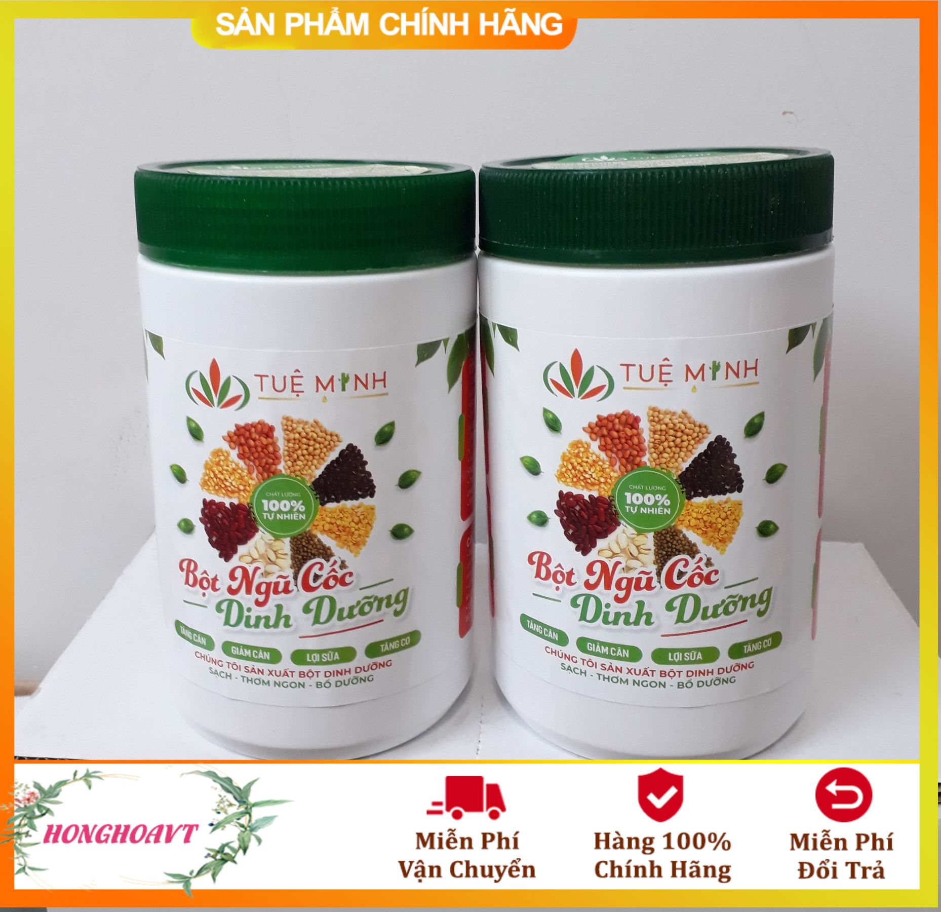 01 kg 2 hộp Ngũ Cốc dinh dưỡng, lợi sữa 12 loại hạt Tuệ Minh, có giấy chứng nhận VSATTP