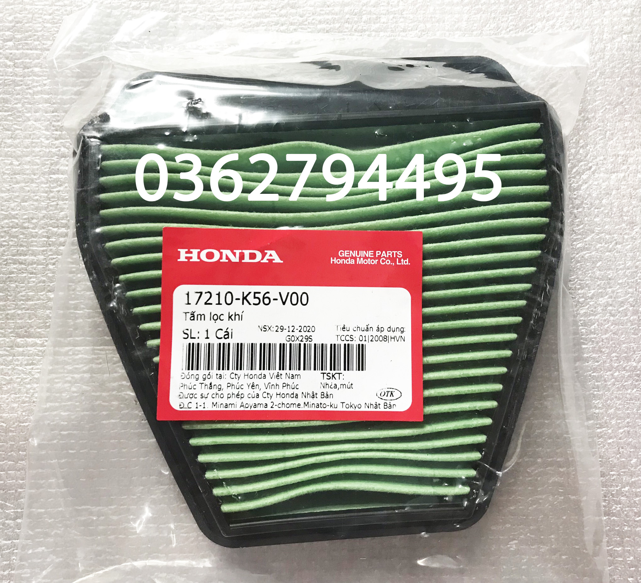 Lọc gió Winner v1/Winner X/Winner V3 Zin chính hãng Honda