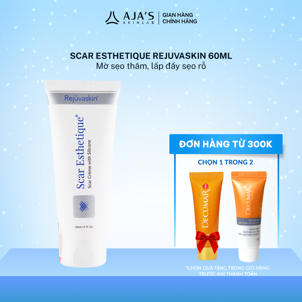 Kem xóa mờ Sẹo Thâm, Sẹo Rỗ, Sẹo Lõm Scar Esthetique của Rejuvaskin 60ml - Aja's Skinlab