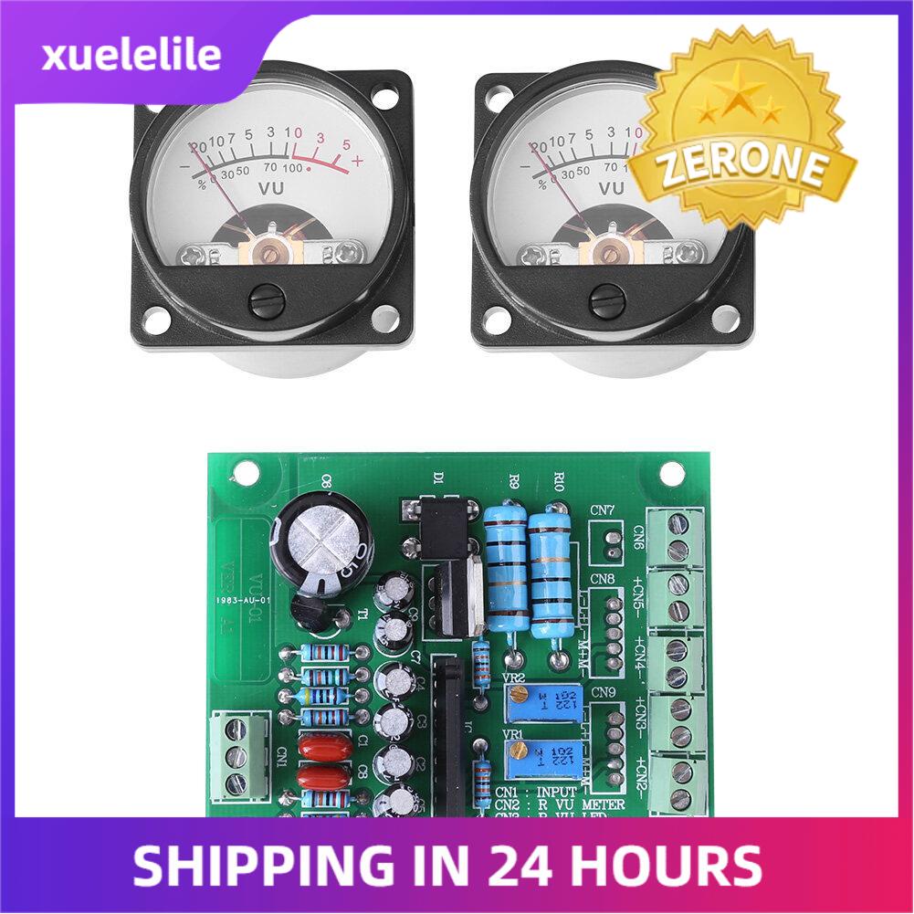 2x pcs VU Meter Warm Back Light Recording + Audio Level Amp with Driver Board
