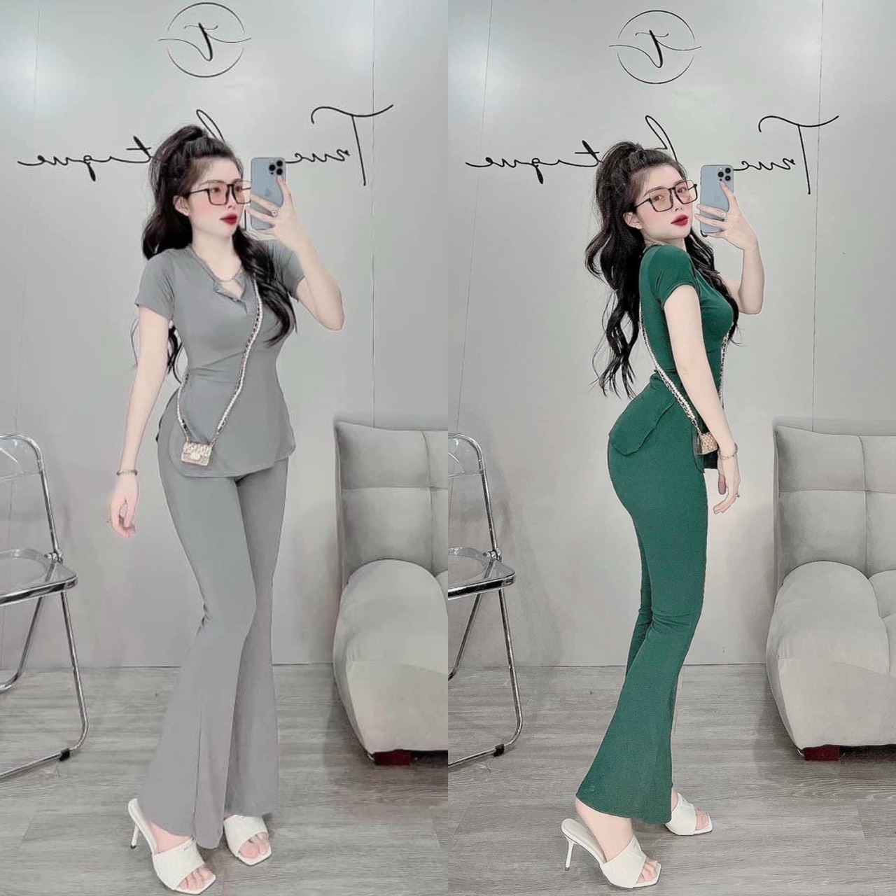 Đồ bộ thun gân co dãn mát mẻ tôn dáng