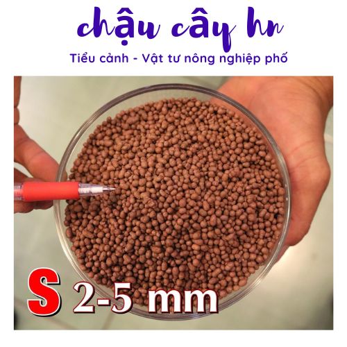 Hạt đất nung keramzit siêu nhẹ trồng cây - hạt lớn 2-5 mm