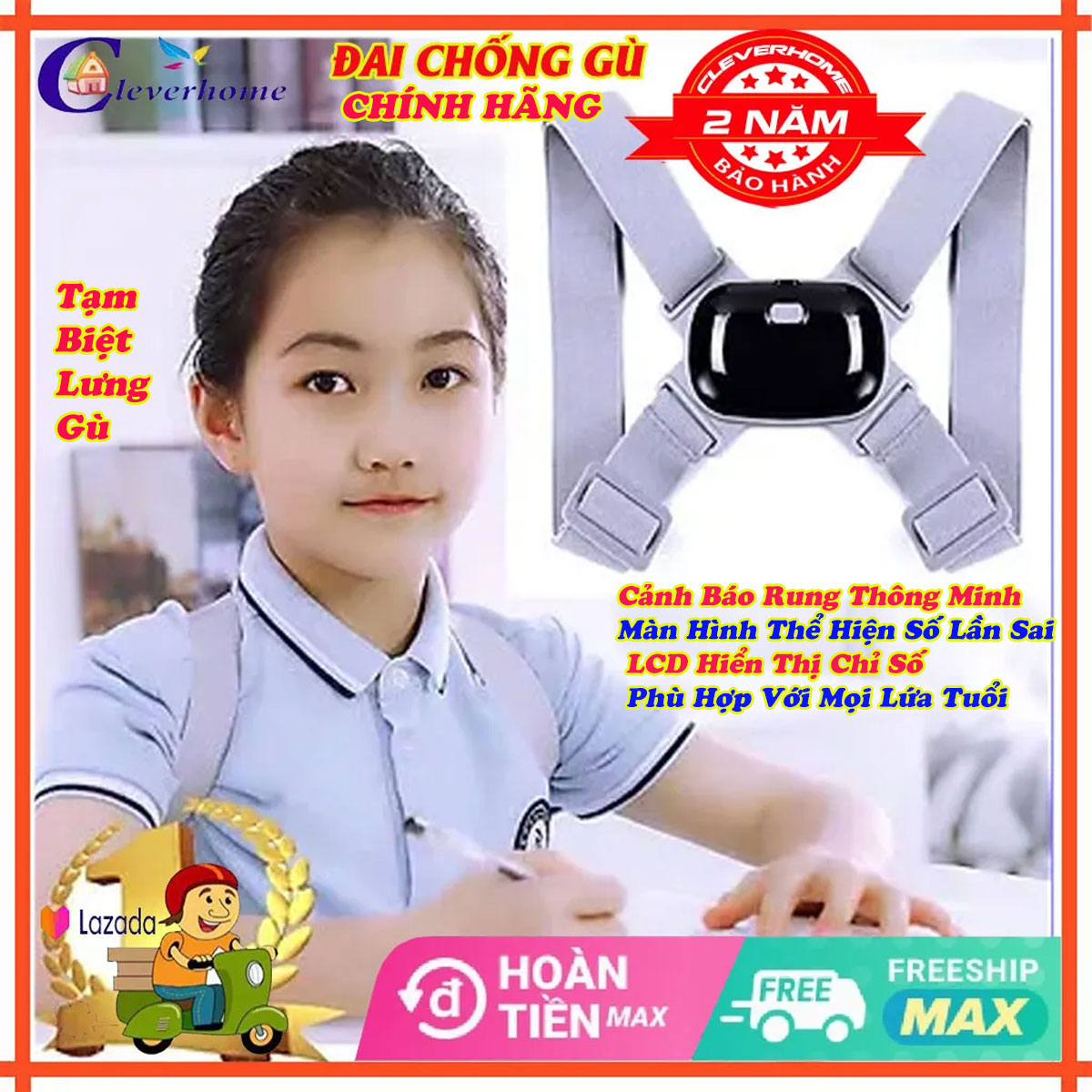 Đai chống gù lưng, Đai Chống Gù Lưng Điện Tử, đai lưng chống gù, đai đeo chống gù Đai chống gù lưng thông minh cho trẻ em nam và nữ, trị lưng tôm, cong vẹo cột sống