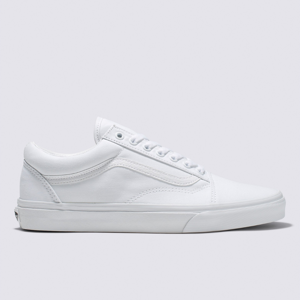 Vans old skool all white ship us