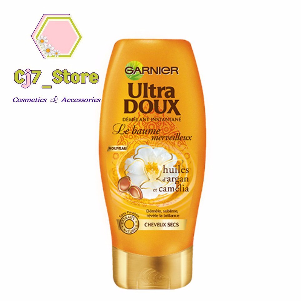 Dầu xả argan+camelia phục hồi tóc hư tổn garnier ultra doux 200ml