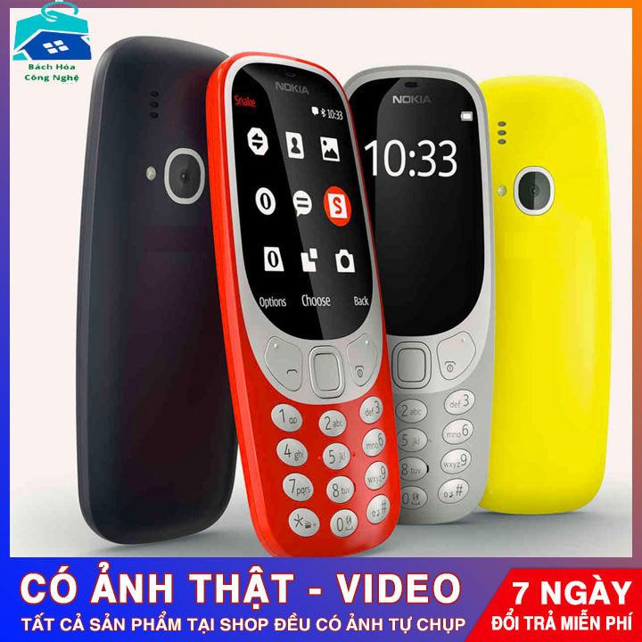 [HCM] Điện Thoại 2 SIM Phổ thông Nokia 3310  Pin Khủng 1800 mAh BẢO HÀNH 12 THÁNG