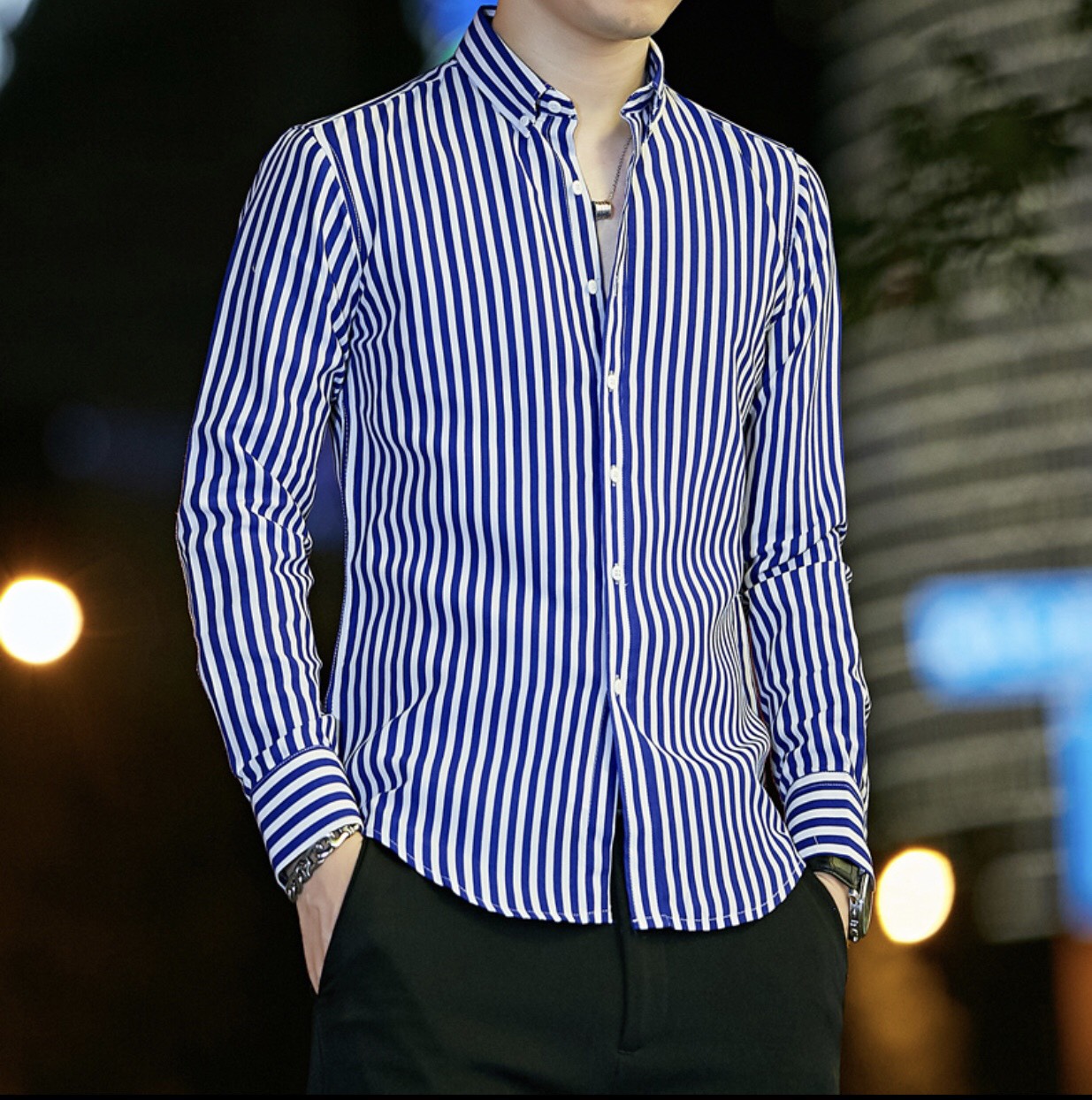 [VNXK-LOẠI ĐẸP] Áo sơ mi kẻ sọc body vải trơn mát không xù không bai màu