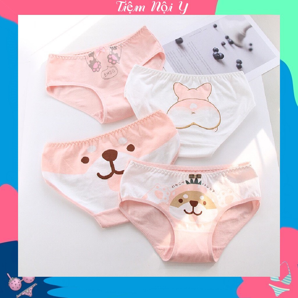 Combo 10 quần lót cotton hoạ tiết siêu dễ thương, chất liệu mềm mịn, thoáng mát