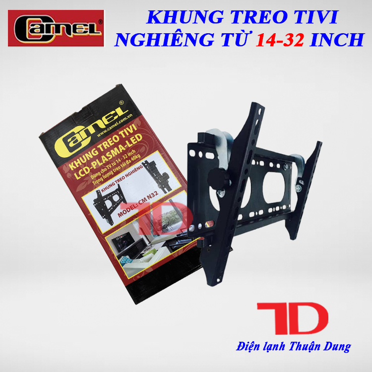 Khung treo Tivi cao cấp nghiêng từ 14 đến 32 inch Camel CMN32 - Điện Lạnh Thuận Dung