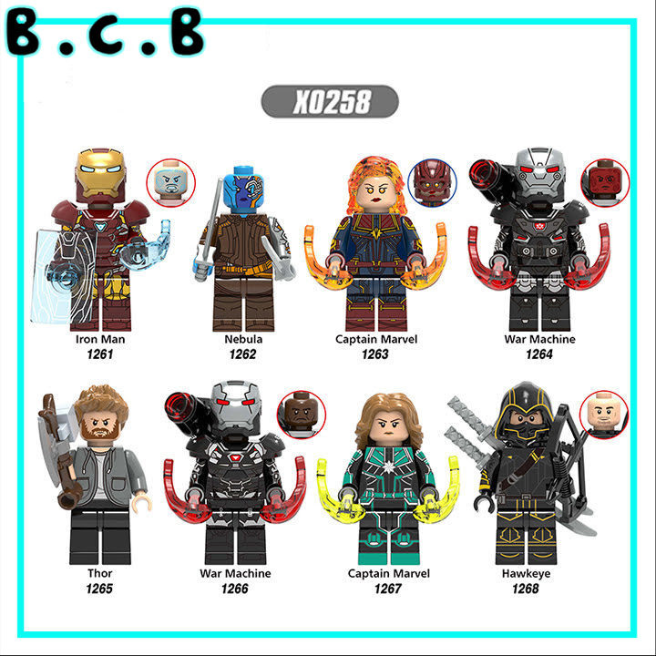 Avengers 4 Endgame-Đồ chơi lắp ráp minifigures và mô hình phiên bản siêu anh hùng X0258