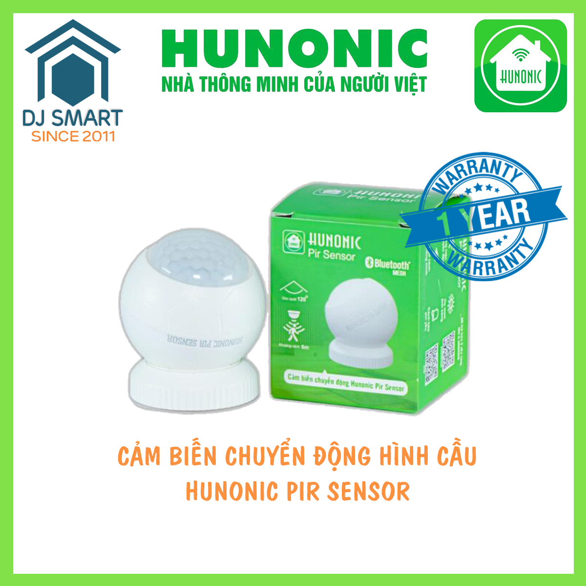 Cảm biến chuyển động hunonic pir sensor- chính hãng bh 1 đổi 1 trong 12 tháng