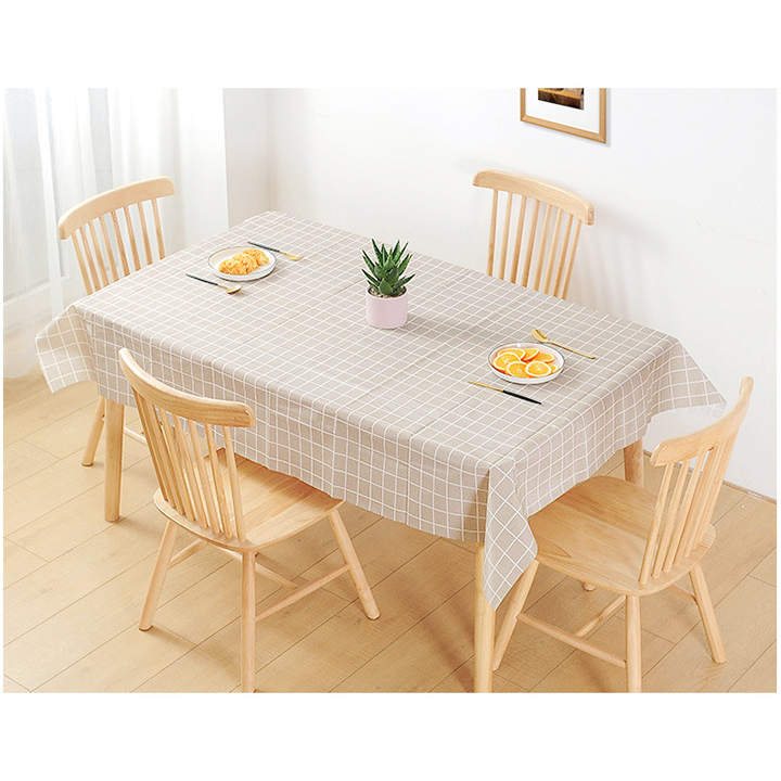 Khăn trải bàn kẻ caro nhựa PVC chống thấm nước kích thước180x137cm