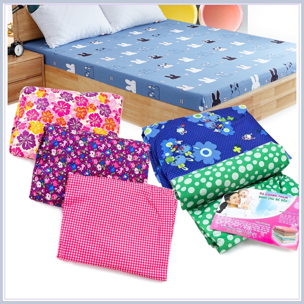 Ga giường chống thấm họa tiết 1,6 x 2m - họa tiết ngẫu nhiên.