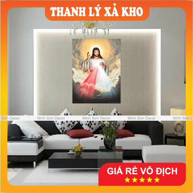 (Tranh công giáo) giấy dán tường Chúa Giesu - Jesus in decal pp KT 60x90cm