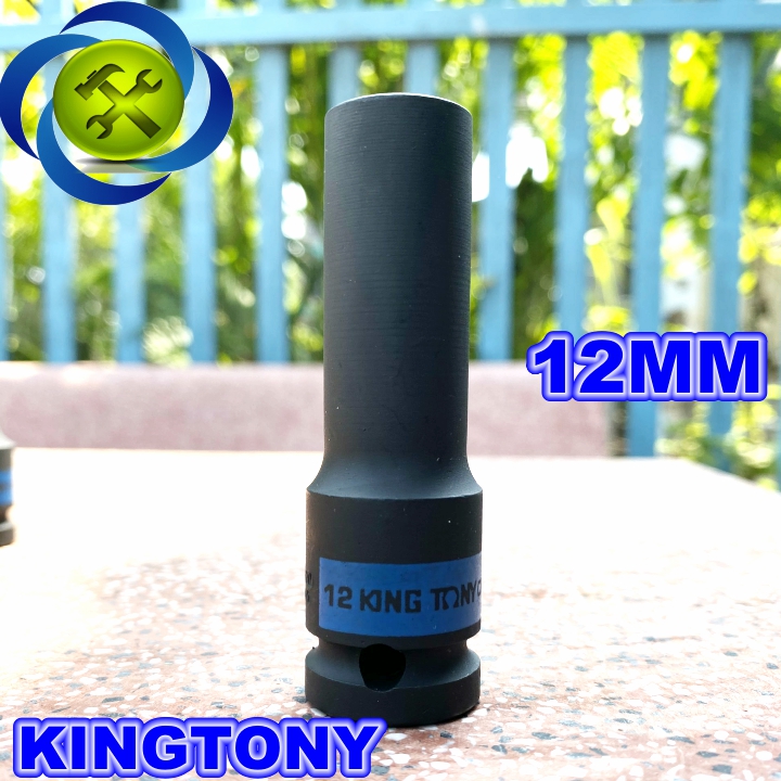 Tuýp đen dài 12mm kingtony 443512 loại 1/2 6 cạnh dài 80mm
