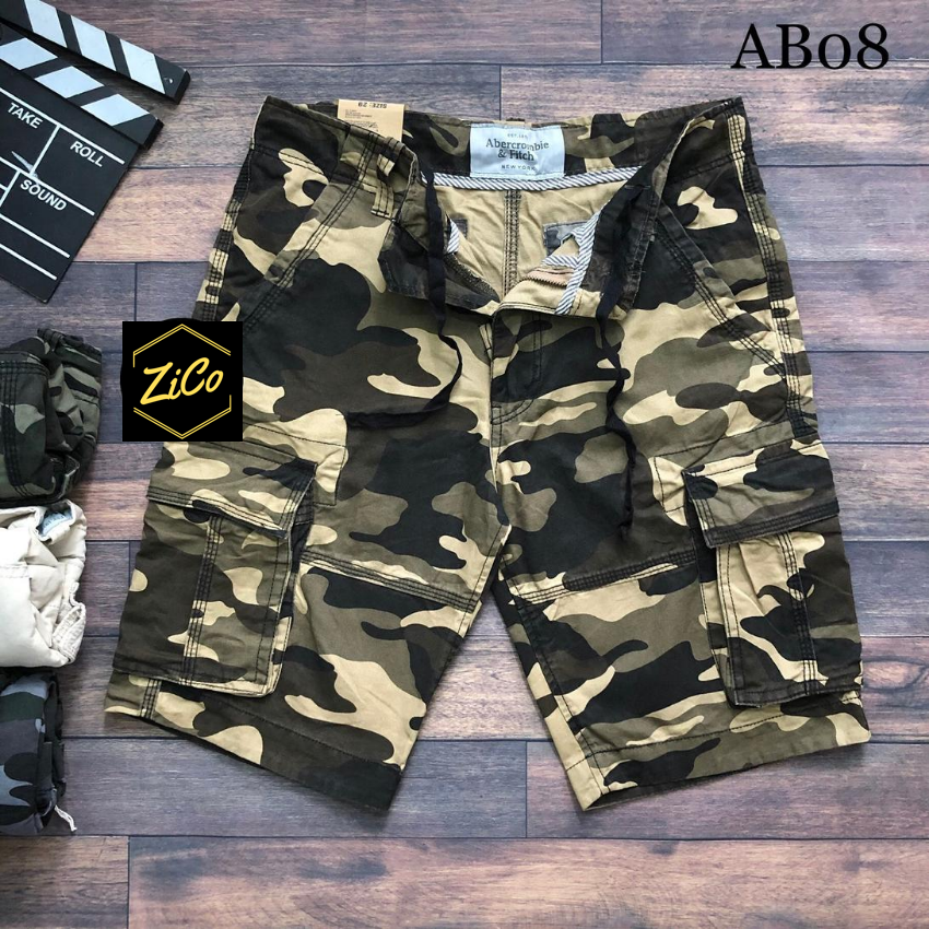 Quần short kaki túi hộp rằn ri AB08