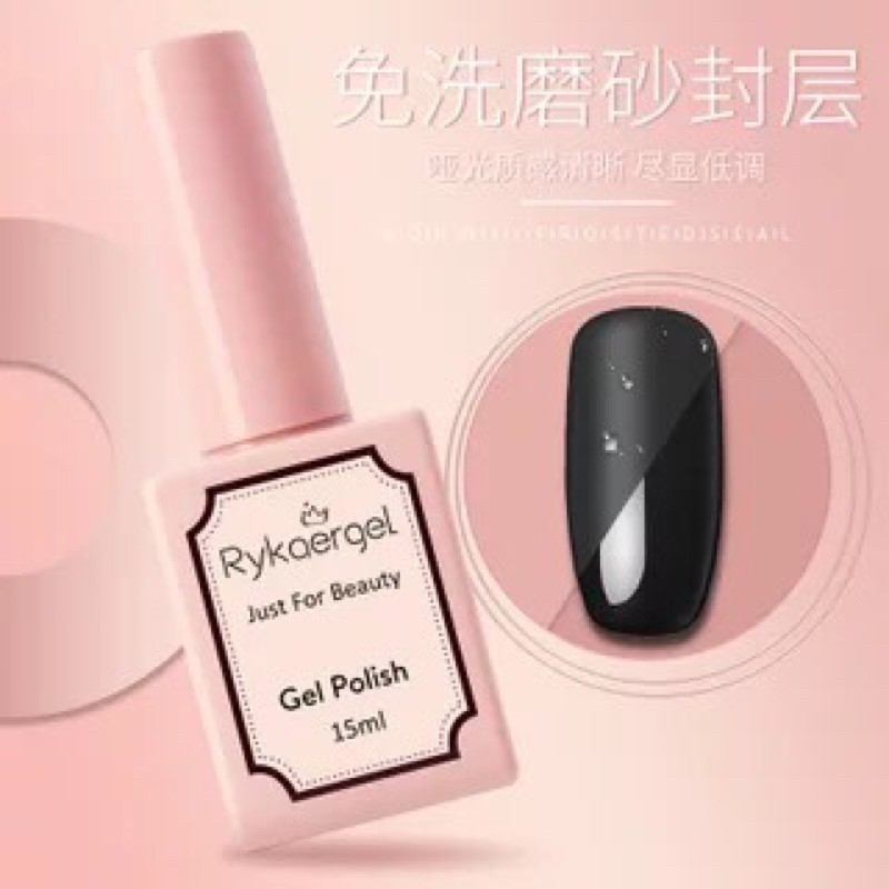 Sơn gel liên kết-sơn lót (base coat) và sơn bóng (top coat) Rykaergel chai 15ml chăm sóc trang trí móng shop Nailart